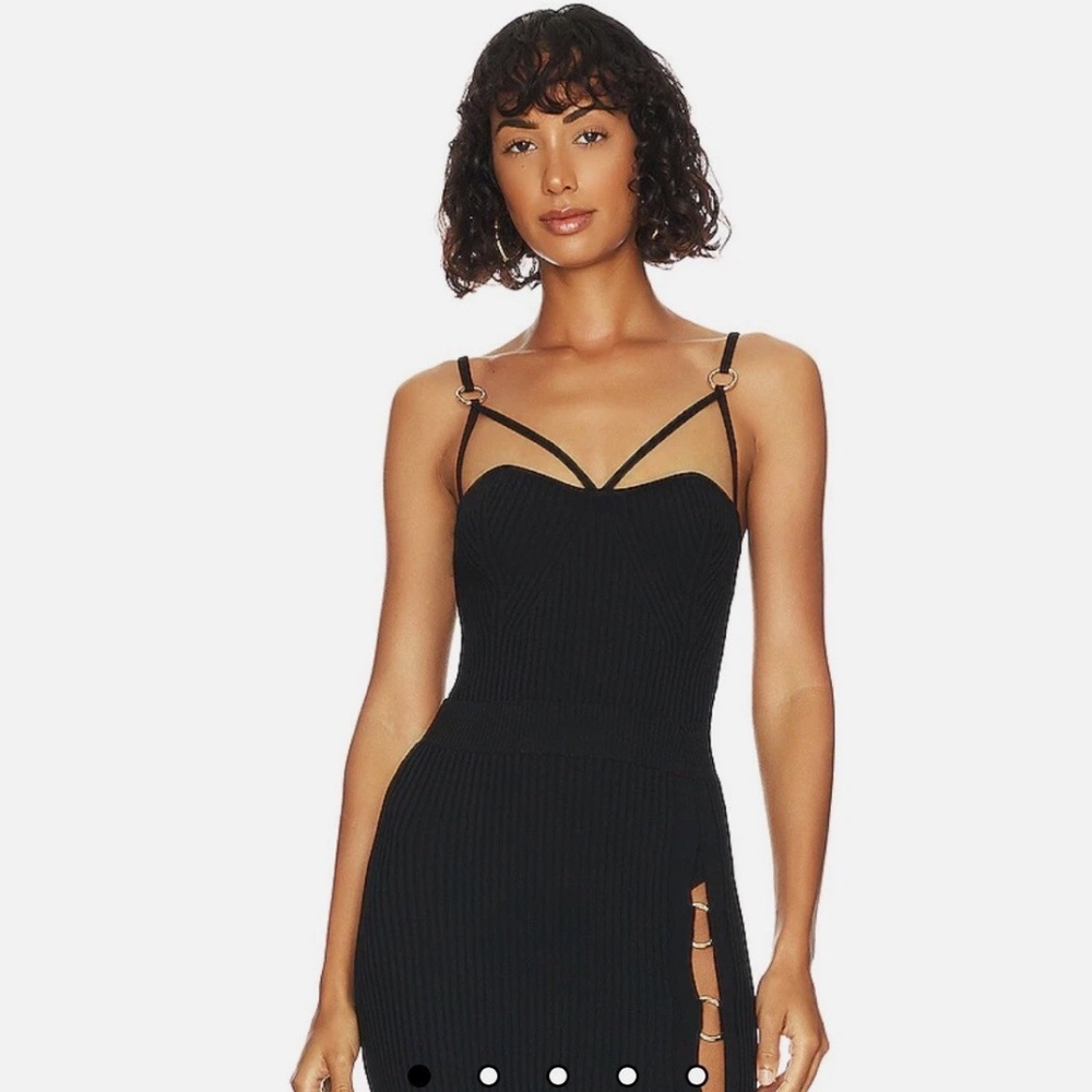 NICHOLAS Black Strappy Bodysuit